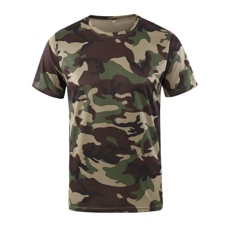 ESDY Quick-Dry Camouflage Crew Neck T-Shirt A413