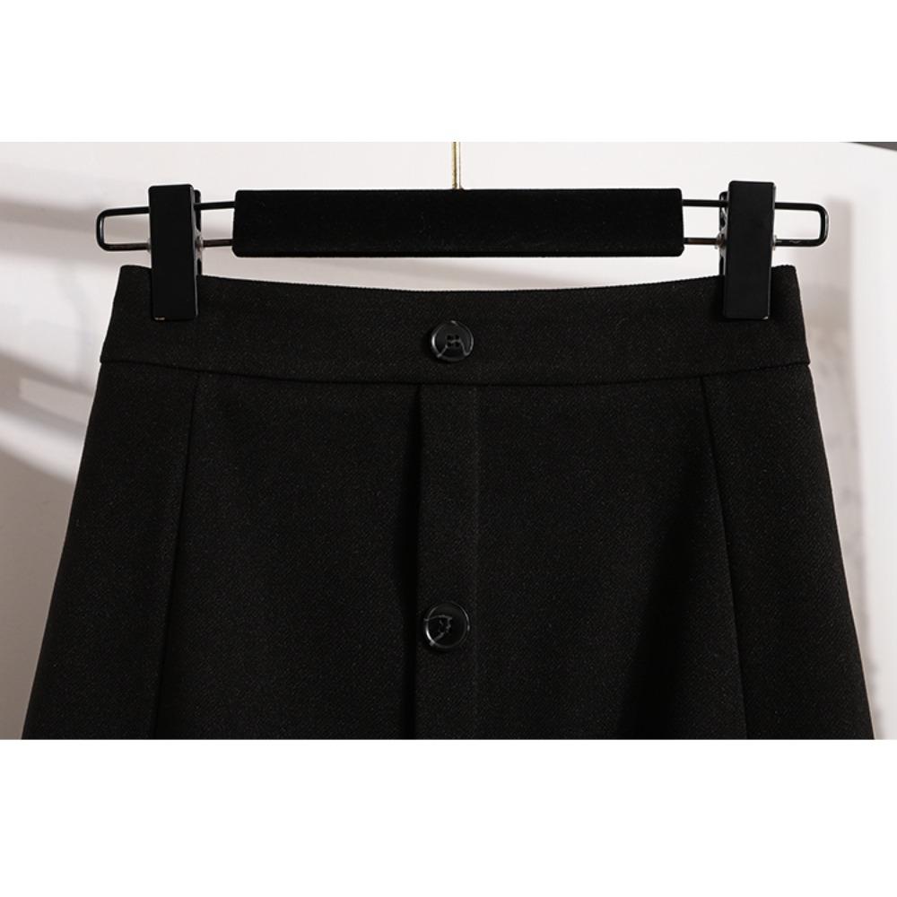 DIMANAF 2025 Plus Size Women Long Skirts Thicken Elastic Waist Trousers Oversize 5XL Autumn Winter