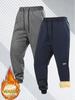 Men's Cross-Border Fleece-Lined Sweatpants 2025 - Winter Joggers with Thick Lamb's Wool, European Size.