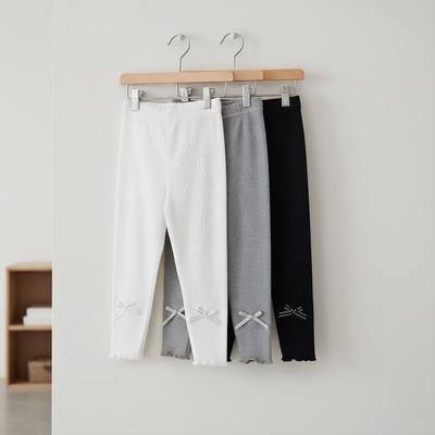 2025 New Korean Style Baby Girl Cropped Leggings - Elastic Spring & Summer Pants