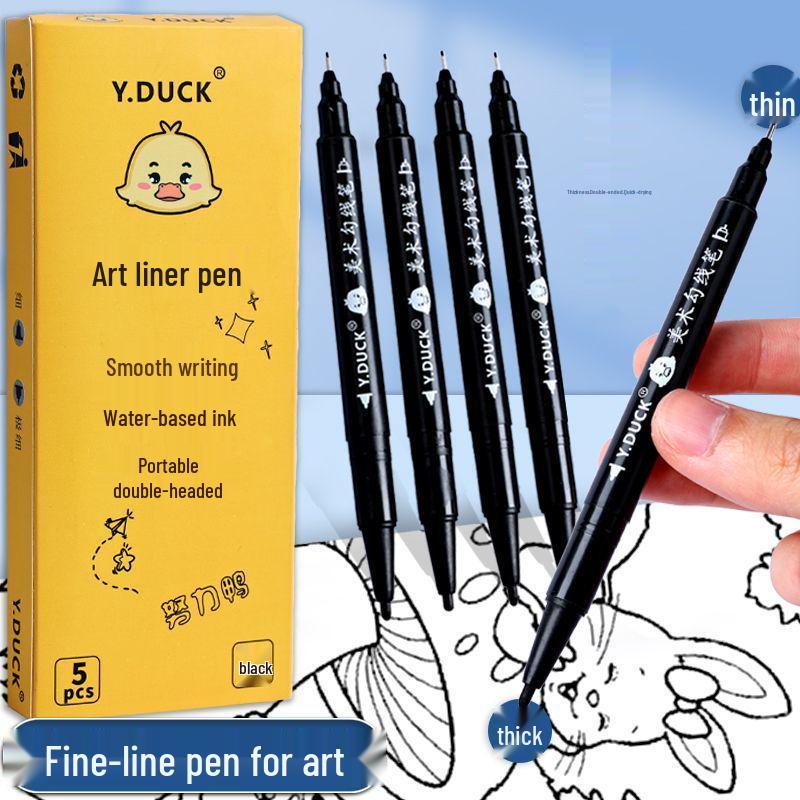 Waterproof Non-Fading Double-Ended Fineliner: Children's Art & Outlining Pen