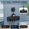 European standard multi socket lighting power socket, made of PC fire-resistant and flame-retardant material, equipped with small night lights