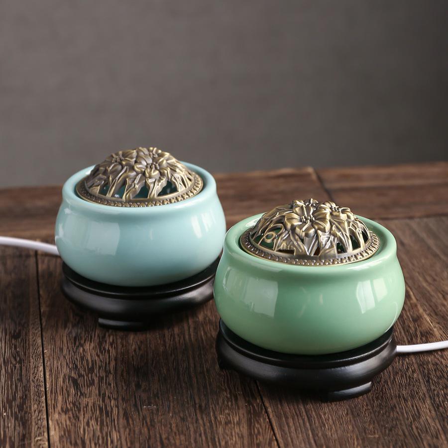 Adjustable Temperature Ceramic Incense Burner & Aroma Diffuser