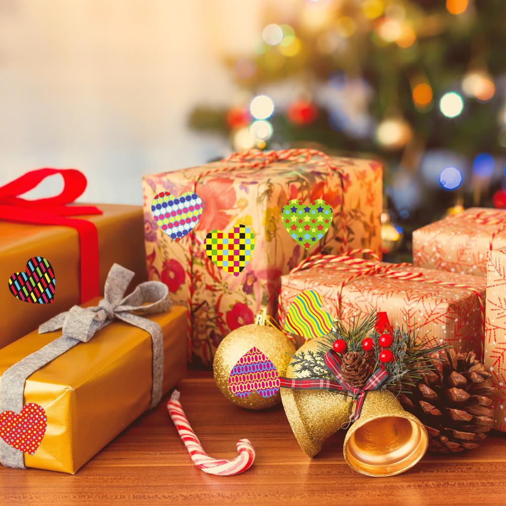 Xh047 Heart Shaped Gift Sealing Stickers For Valentine's Day Party Diy Crafts