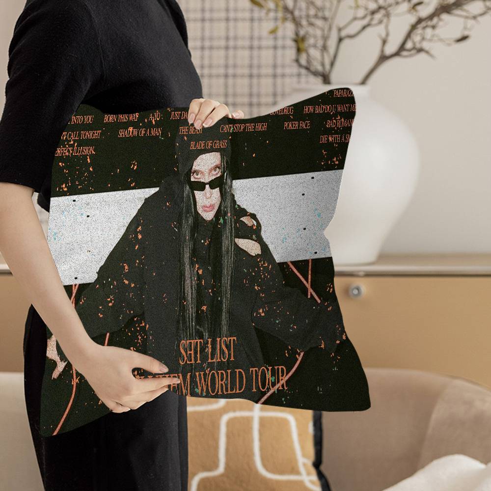 Singer L-Lady G-Gaga Pillow Anime Pillow Sofa Bed Head Pillow Cover Cushion Cover 45x45 cm Fashion