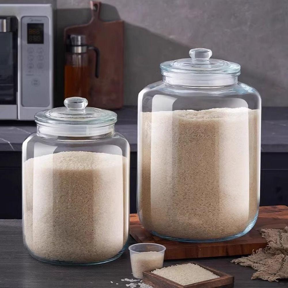 Reusable Airtight Flip-Top Lids Sealed Design Wide Mouth Containers Food Grade Jar  Pantry Storage