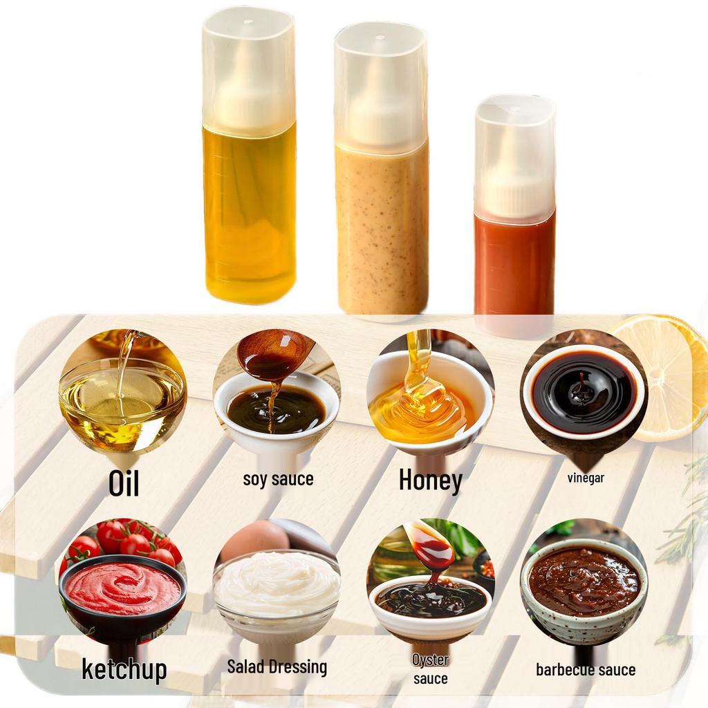 Portable Plastic Salad Dressing & Oil Dispenser - Food Grade, Pointed Mouth Design