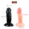 Small Teddy Sucker Simulation Fake Mini Penis Front and Rear Court Anal Plug for Women