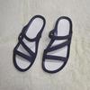 Summer Solid Color Hollow Out Seaside Flat Bottom Casual Women's Breathable Beach Slippers