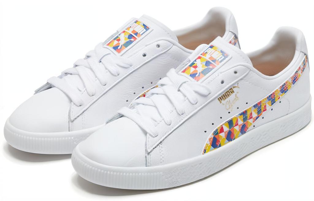 Puma Clyde Graffiti Retro Casual Skateboarding Shoes Unisex 370001-01