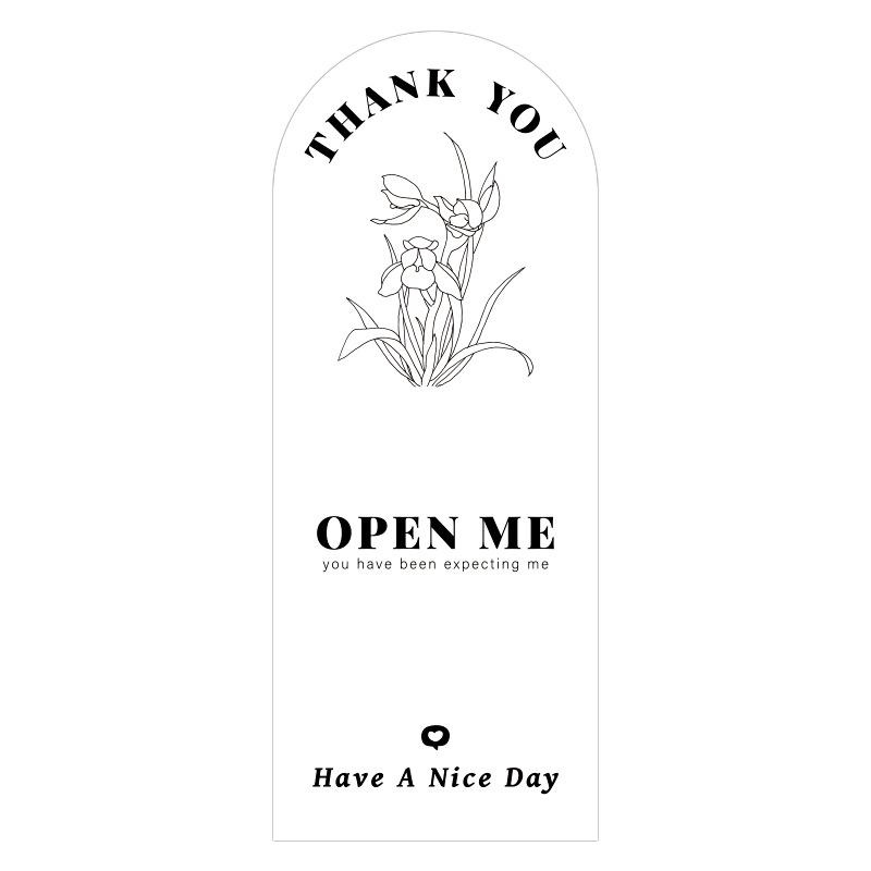 

50 листов/упаковка, цветочные наклейки, минималистичные, печатные украшения, прямоугольные, наклейки для запечатывания, наклейки для запечатывания подарочных коробок, самоклеящиеся этикетки 15 * 6cm