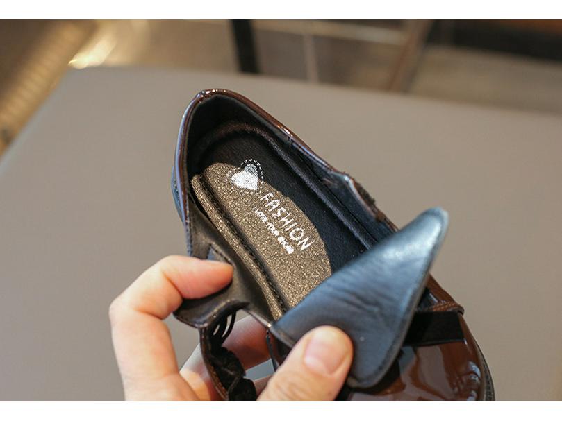 Korean Style Mirror Finish Girl's Leather Loafers with Double Bows - Spring 2026 Princess Shoes