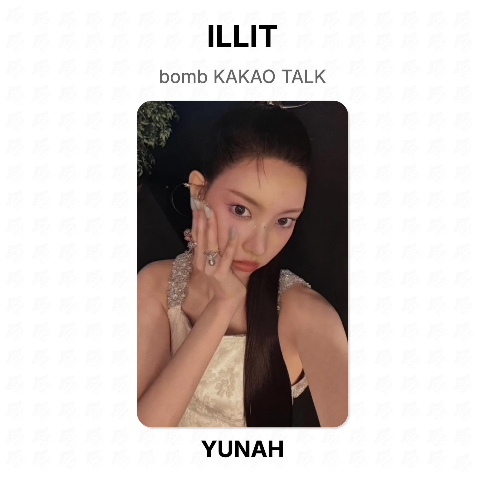 ILLIT bomb KAKAO TALK Official Photocard YUNAH