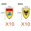 MOC Medieval Building Blocks Character Accessories Shields Armor Vests Warhorses Flags Set Mounts Toy Gifts Compatible Bricks