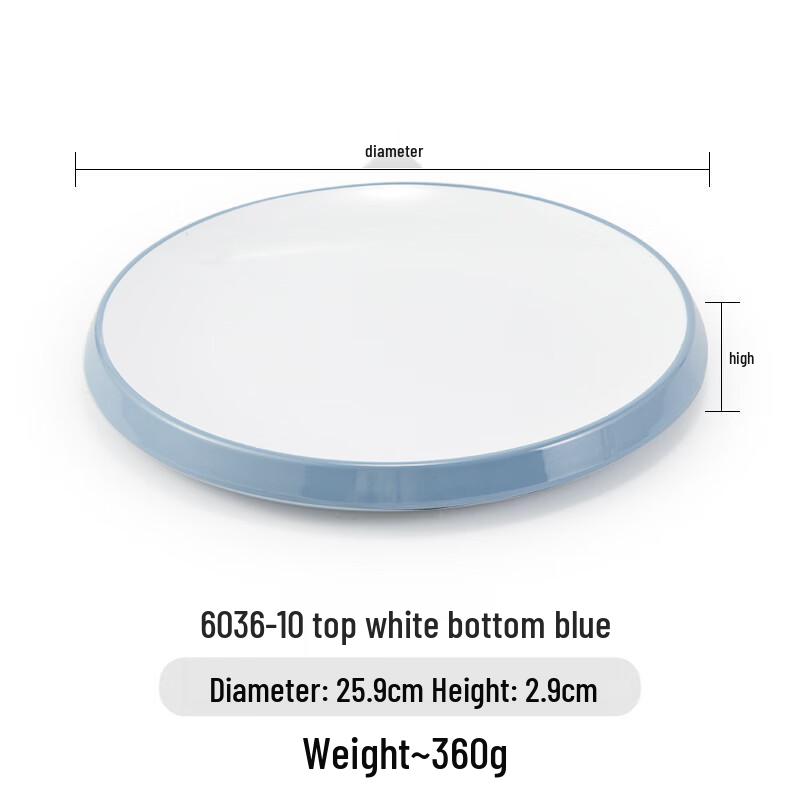 Elegant Melamine Round Concave Dinner Plate