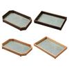 Glass Multipurpose Cup and Mugs Holder Platter Desk Organizer Fruit Snack Trays for Desk Bathroom Table Kitchen Parties