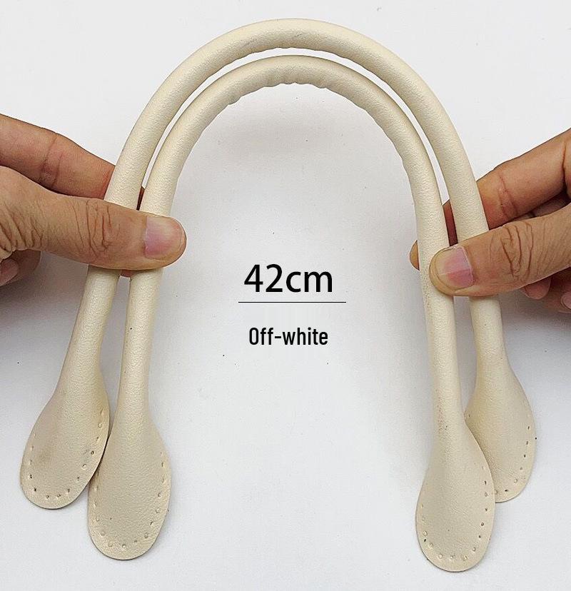 PU Leather Bag Strap with Core Stitching and Oiled Edges - Hand-Sewable Leather Handles and Accessories