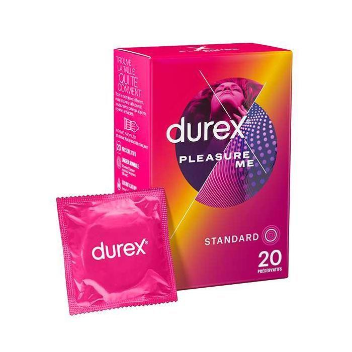 Durex Préservatifs Pleasure Me - 20 Préservatifs Perlés et Nervurés