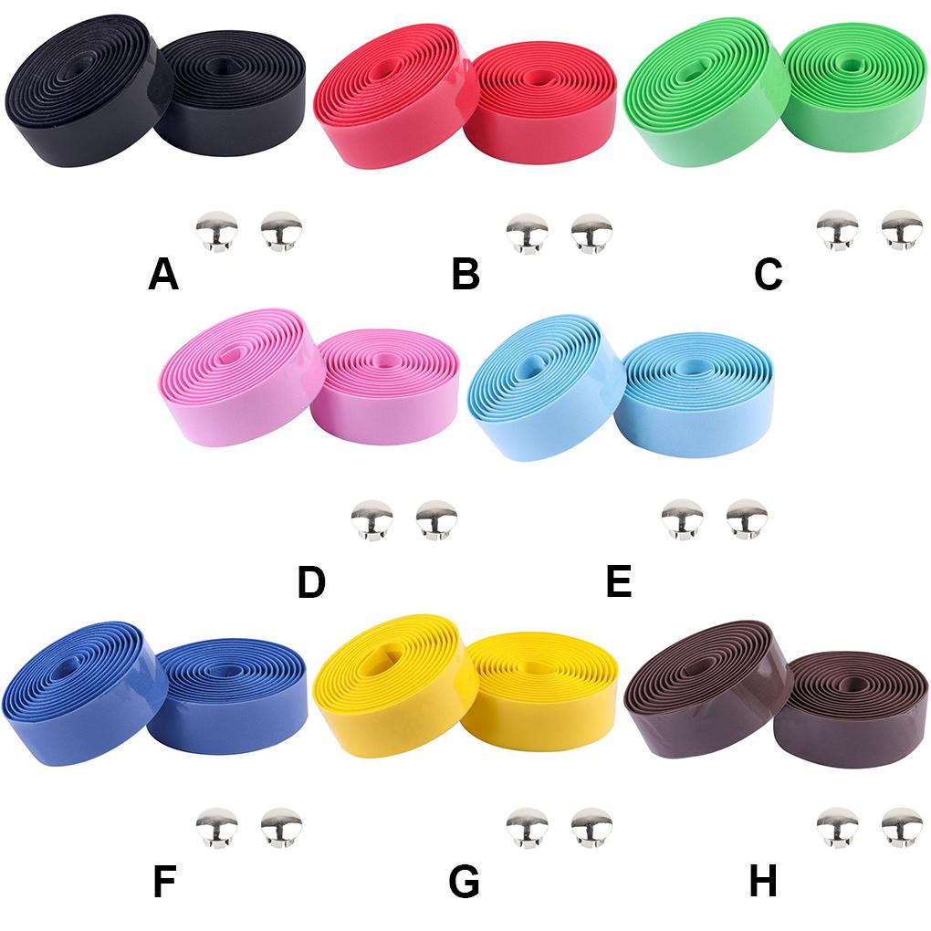 Road Bicycles Handle Bar Tape with Bar-plug Outdoor Damping Elastic Grips Shock Absorbing Wraps Tapes Accessory