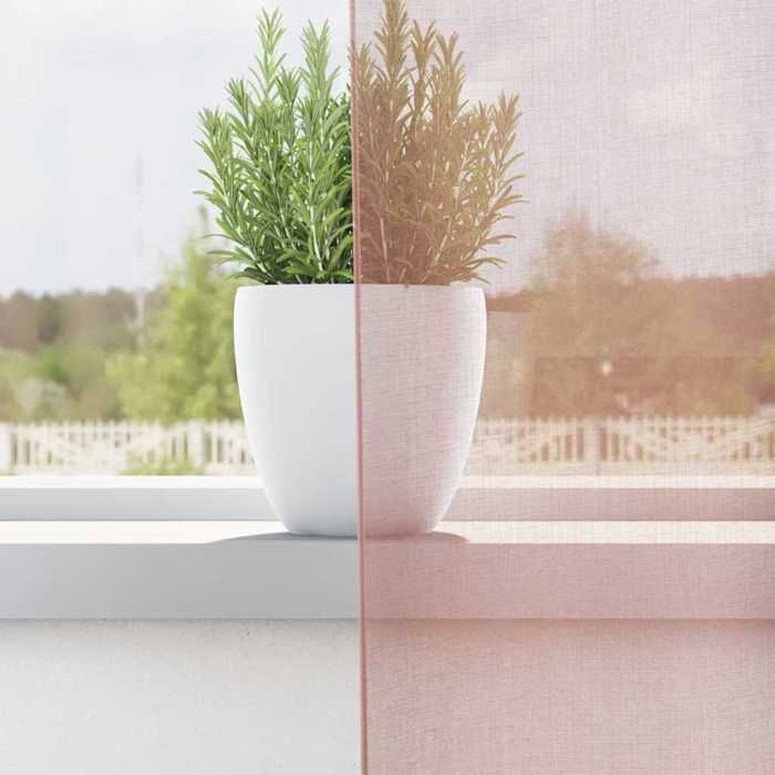 VidaXL Rideaux en voile avec œillets 2 pcs rose 140x225 cm, rideau en filet, rideau transparent, voile de fenêtre, 4102097