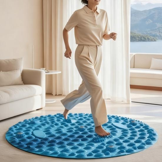 Foot Massager Mat Feet Pain Relief Pressure Point Pad Foot Relaxation Reflexology Pad Non-slip Anti-fatigue Walk Stone Acupressure Mat Massage Tool