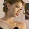 Bold Metal Circle Stud Earrings for Women – Statement Ear Cuff Hoop Jewelry