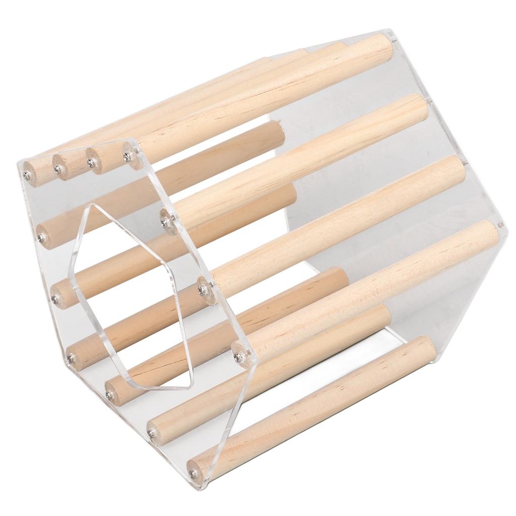 Minimalist Pentagonal Hamster Wooden House Ventilated Transparent Hamster Cabin for Hamster Golden Br