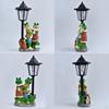 Garden Frog Statue Solar Post Lamp Decor Lawn Porch Display Ornament for Spring