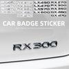 3D ABS Logo For GX470 LX570 LX600 RX350 RX300 Emblem Number Letters Sticker Car Trunk Badge Adhesive Decal Accessories