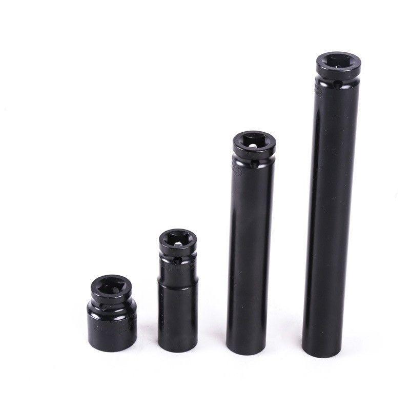 Premium Metric 17-24mm Black Pneumatic Extra-deep Hex Socket Set With Long Length Options
