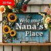Sunflower Metal Wall Art Poster 8x12 Inch Decorative Sign for Living Room