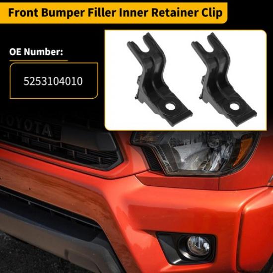 Front Bumper Filler Clip Bracket for Toyota Tacoma 2012-2015 No.52531-04010 2Pcs