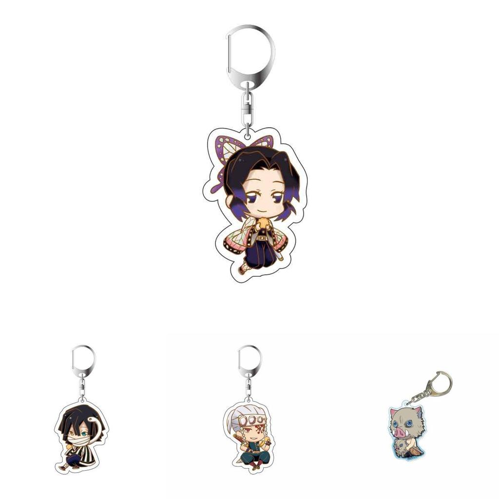 Kimetsu no Yaiba Personaje de Dibujos Animados de Anime Llavero Acrílico Colgante para Bolso Accesorios Elegantes Y Duraderos