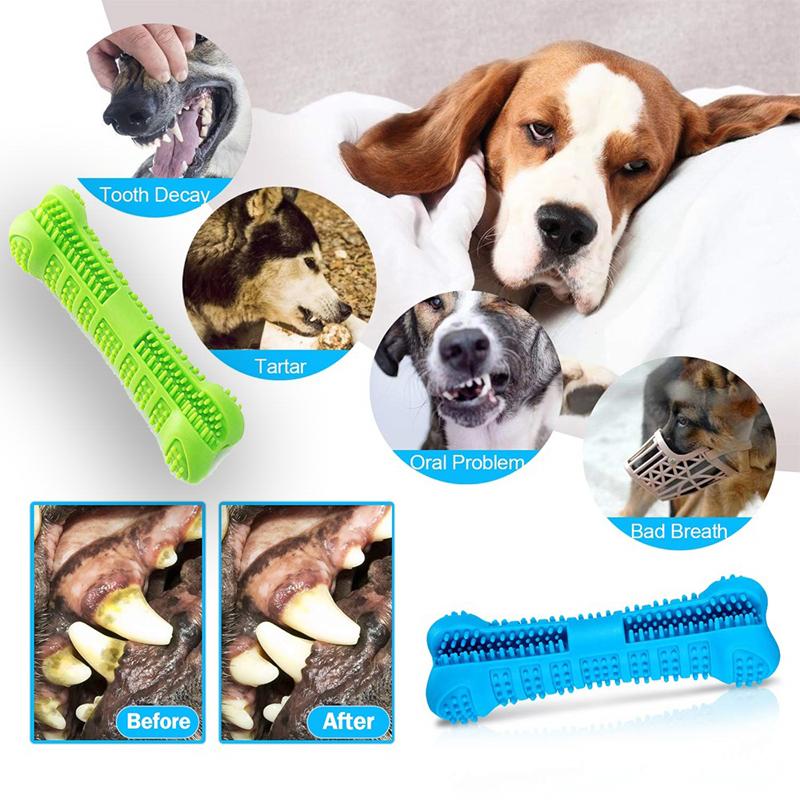Buy Pet Dog Toothbrush Chew Toy Doggy Brush Stick Soft Rubber Teeth Cleaning Dot Massage