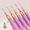 5pcs Nail Art Liner Brush Set UV Gel Nail Brushes Kits French Stripe Line Painting Drawing Flower Pen Professional Manicure Tool