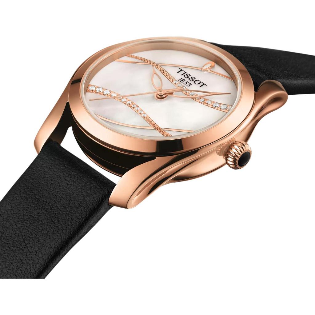 TISSOT Wave Collection Quartz Movement 30m Water Resistance Women's Watch 30mm Silver Dial T112.210.36.111.00