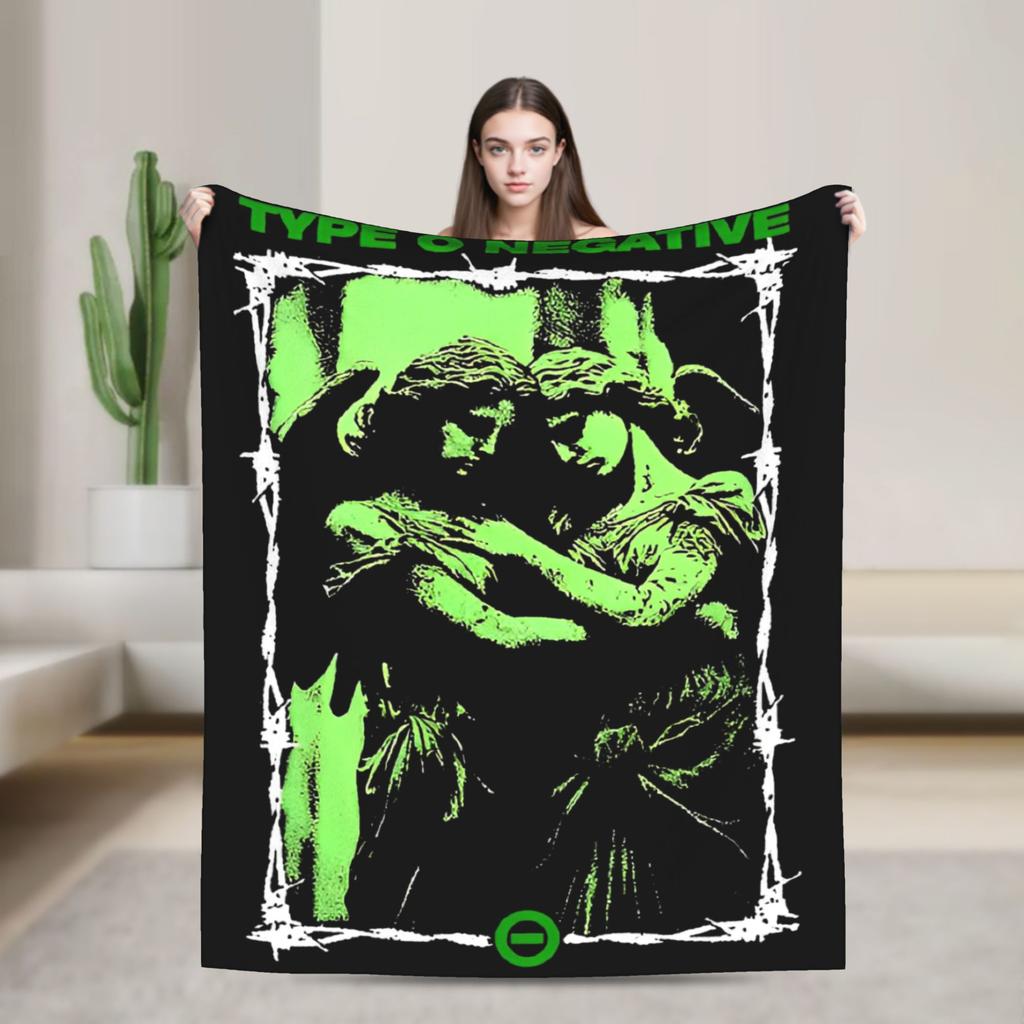 Type O Negative Rock Band Blanket Music Album Fuzzy Funny Breathable Throw Blanket for Bedroom Autumn/Winter Office