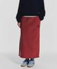 Minasu Terry Fleece Long Skirt_Red