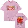 Rock Band Imagine Dragons Loom World Tour 2025 T Shirts Men Women Gothic Vintage Oversized Tshirt Unisex Casual Cotton Tshirt