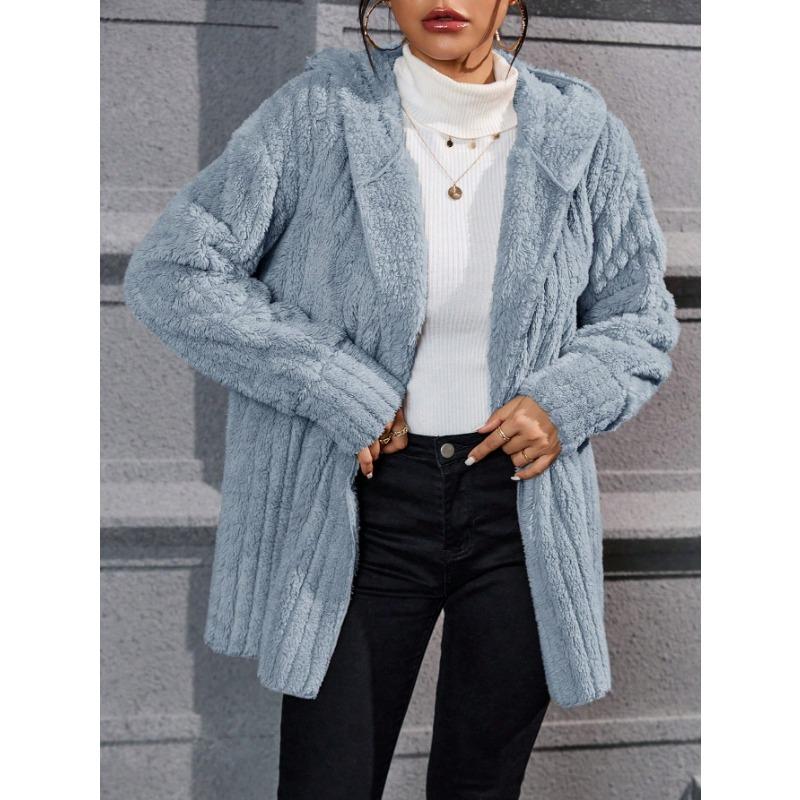 Fall And Winter New Warm Fashion Vertical Stripes Double-sided Polar Fleece Hooded Jacket