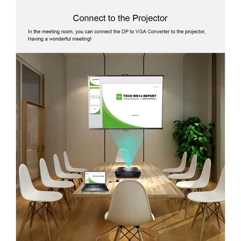 DP  To  VGA  Adapter  Cable Male To Female Converter For Pc Computer Laptop Hd Tv Monitor Projector