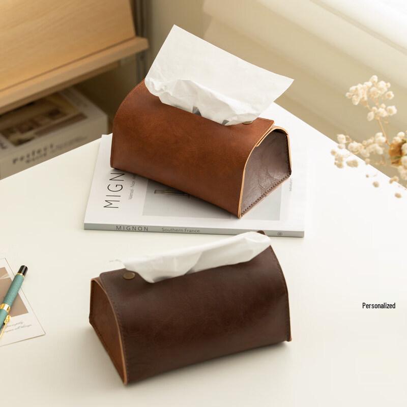 LIEI Leather Tissue Box