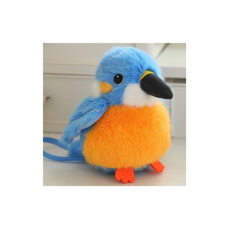 Cute Parrot Sparrow Pigeon Kingfisher Bird Animal Magnetic Plush Doll Pendant For Collectors Display Home Decor