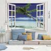 Tapiz Estampado Serie Árbol de Coco Vibe Tropical paisajeTapiz Colgante de Pared Decoración Arte de Pared Tapiz de pared para Dormitorio