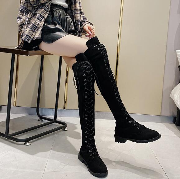 Stivali autunnali 2021 con stivali piatti sopra il ginocchio Scarpe da  donna Plus Taglia 35-43 acquista in modo economico — spedizione gratuita,  recensioni reali con foto — Joom