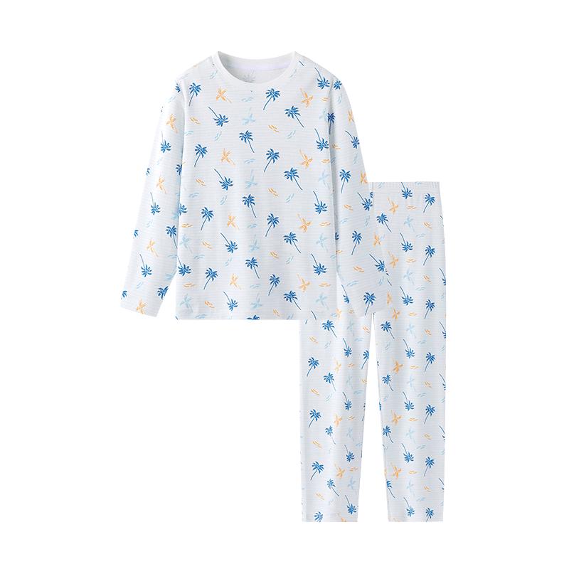 YEEHOO Boys  Lyocell Moisture-Wicking Long-Sleeve Pajama Set 130