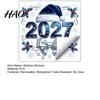 Customizable Window Murals 2027 New Year Christmas Static Cling, Glue?Free Snowflake Glass Waterproof PVC Wall Decals Sticker, Reusable Holiday