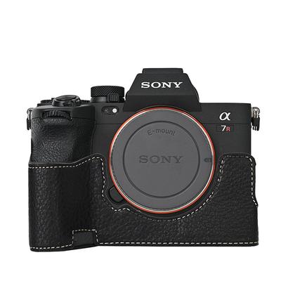 Étui demi-coque magnétique en cuir PU pour appareil photo Sony A7R5 Alpha 7R V A7RM5 Couvercle inférieur ouvrant