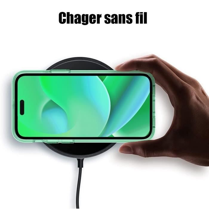 Coque - BOOLING - pour iPhone 14 Pro Max - Souple - Vert clair - 2 Verres Trempés