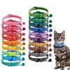 Collare per animali domestici con campana Impronta di cartone animato Cucciolo di cane colorato Accessori per gatti Collare per gattino Collana con anello regolabile per campanello di sicurezza Animale domestico